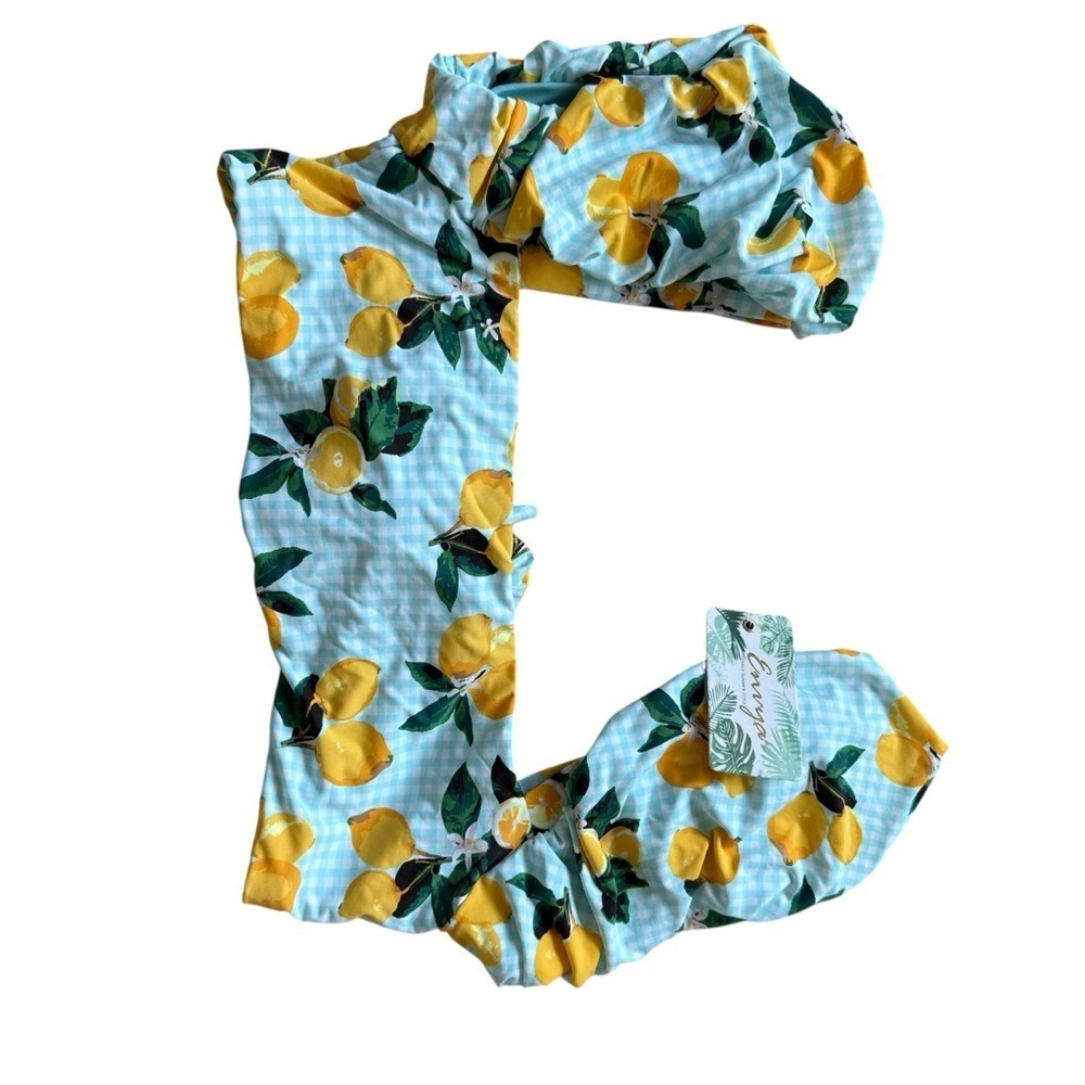NWT! Envya Women's Lemon Print Off-Shoulder Bikini Size L High-Waisted 2 Pc - Picture 13 of 13